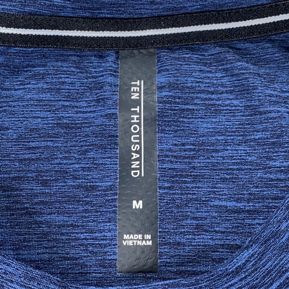 Ten Thousand Versatile Shirt Mens Medium Blue Athletic Workout Gym CrossFit MMA - Picture 2 of 9